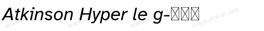 Atkinson Hyper le g字体转换